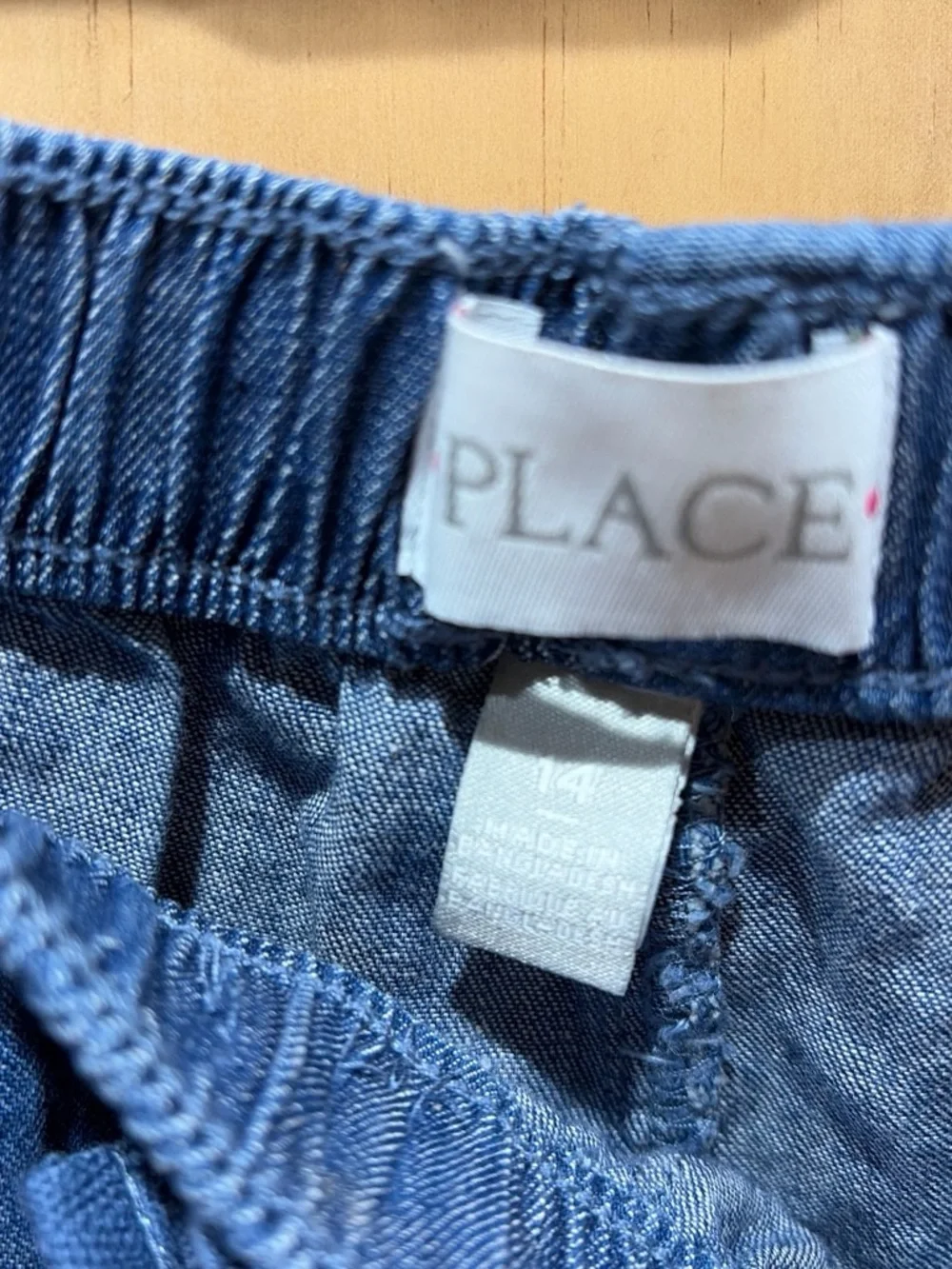 The Children’s Place Girls ' Blue Denim Elastic-Waist Shorts